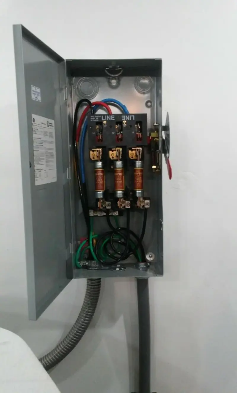 Three-phase disconnect switch installed for Electrical Wiring & Rewiring in Boxford